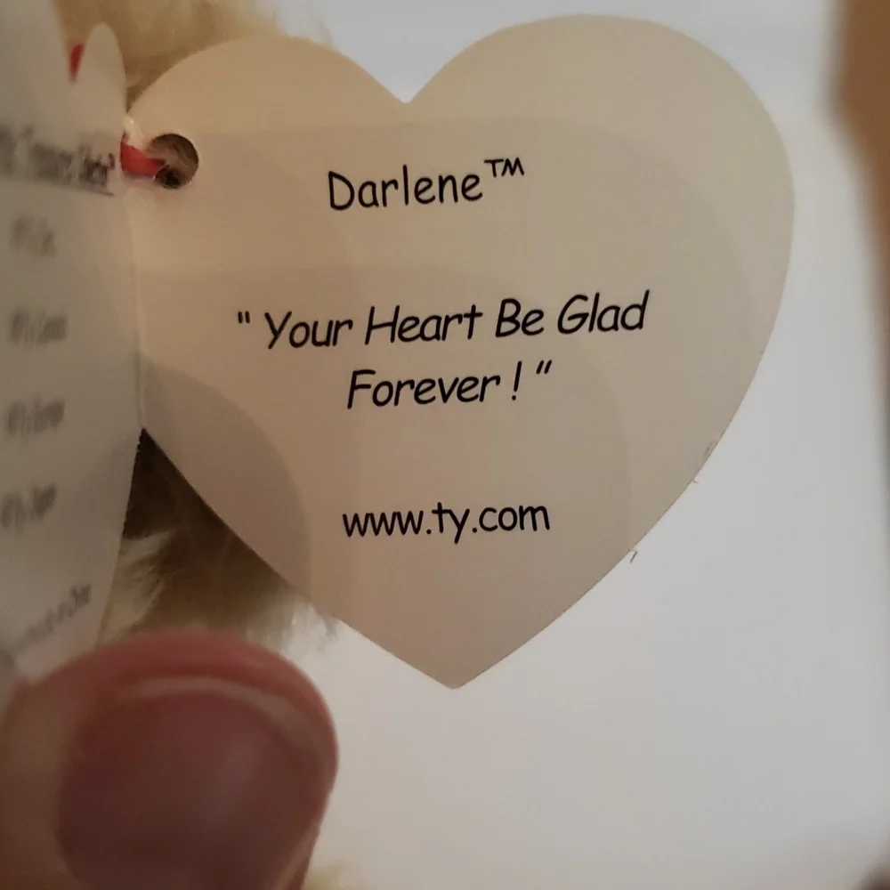 🔥2 / $20🔥GIRLY GIRL BEAR "DARLENE" WITH DISPLAY CASE - Picture 5 of 5